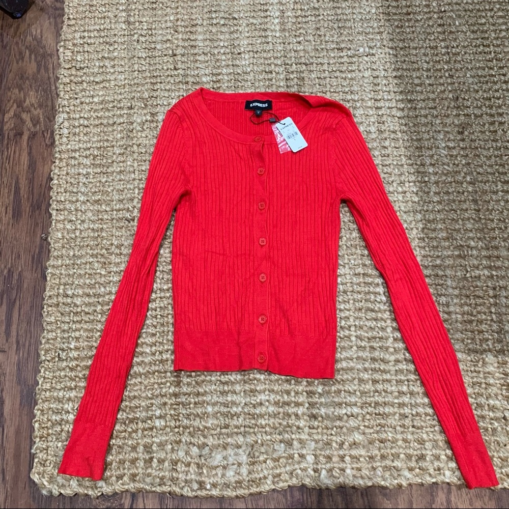 Express button up long sleeve top